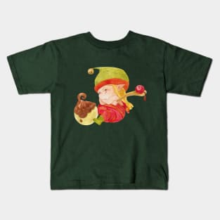 Elfs Factory. Little elf pastry chef Kids T-Shirt